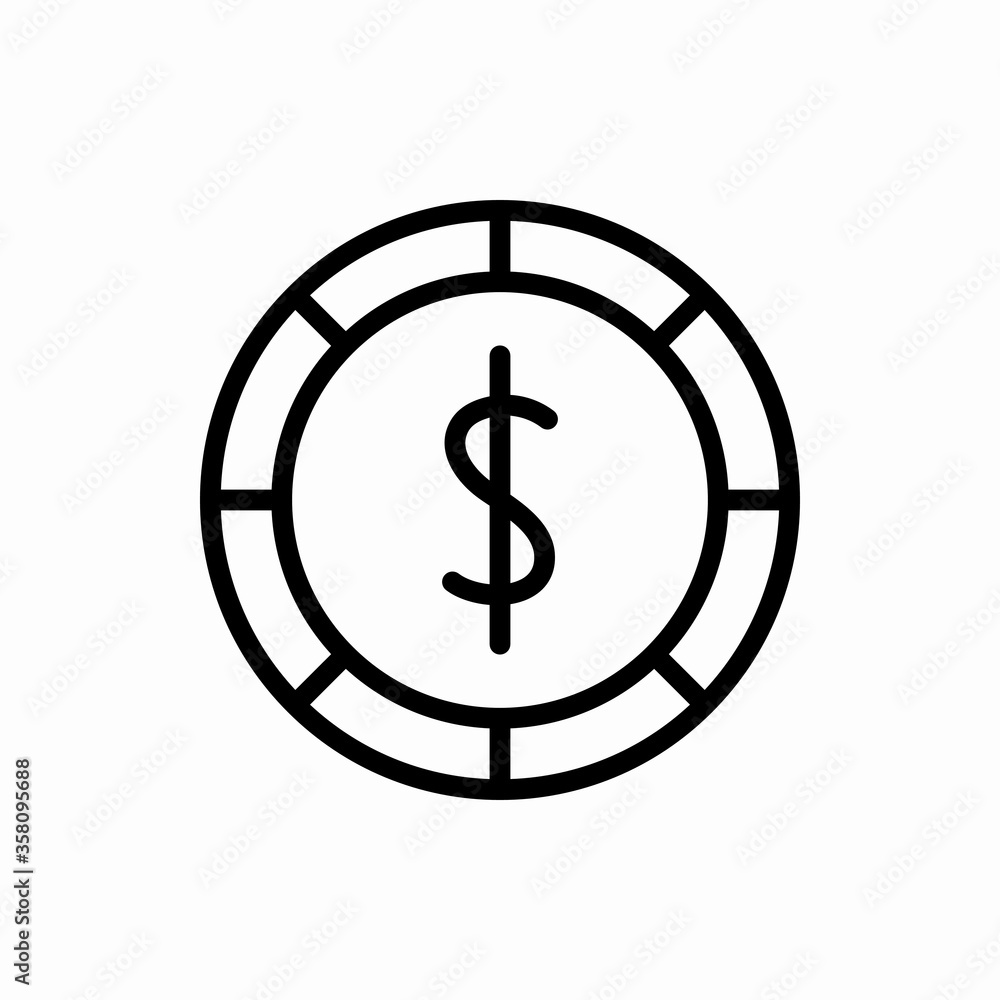 Outline coin icon.Coin vector illustration. Symbol for web and mobile Outline coin icon.Coin vector illustration. Symbol for web and mobile