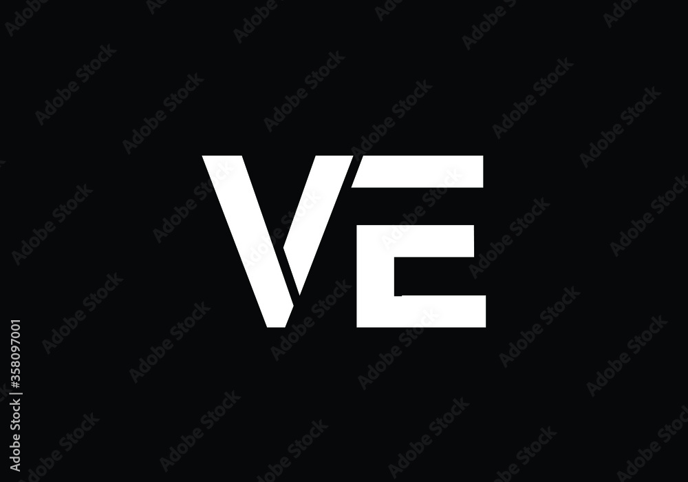Initial Monogram Letter V E Logo Design Vector Template. V E Letter Logo Design Initial Monogram Letter V E Logo Design Vector Template. V E Letter Logo Design