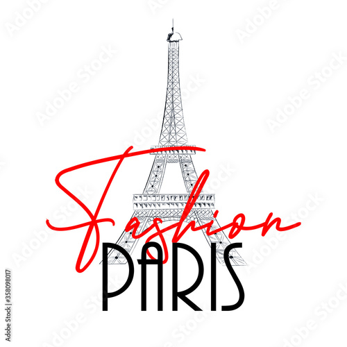 Fashion paris slogan graphic vector print lettering for t shirt print design
