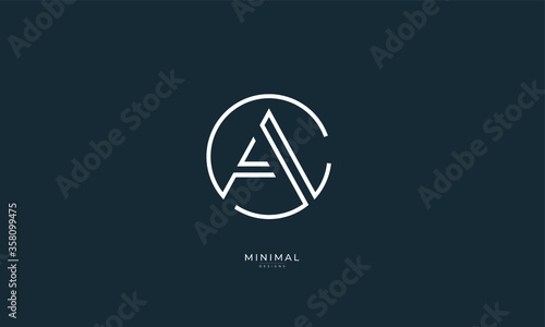 Alphabet letter icon logo  CA or AC