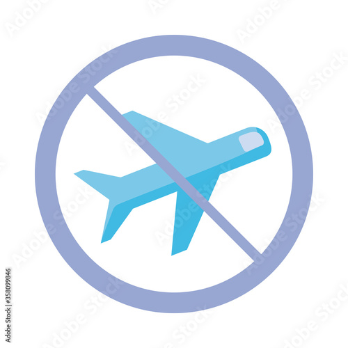 light cancellation quarantine , flat style icon