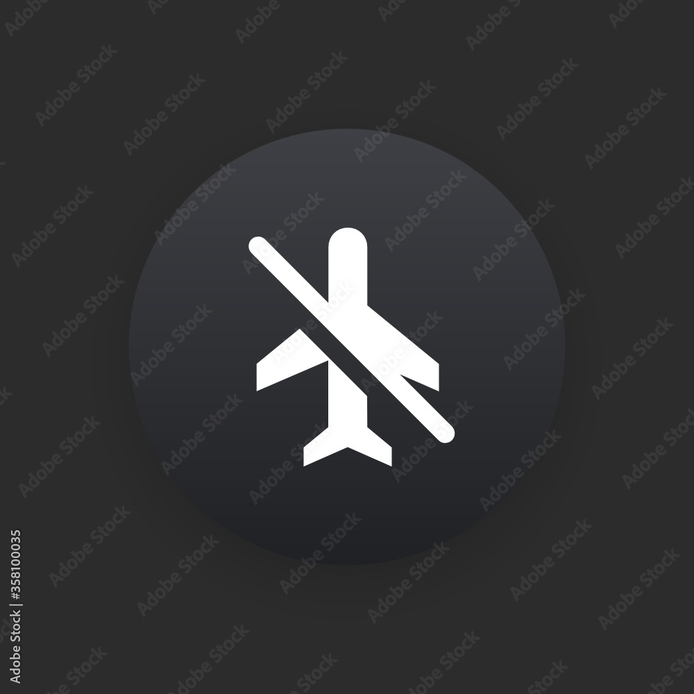 No Flight - Matte Black Web Button No Flight - Matte Black Web Button