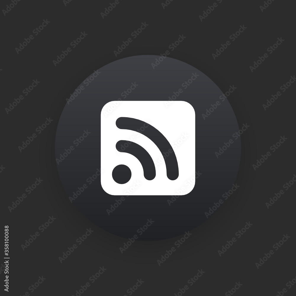 RSS Feed - Matte Black Web Button RSS Feed - Matte Black Web Button