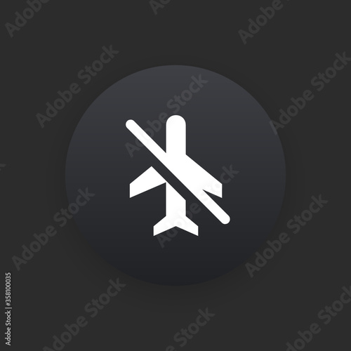 No Flight -  Matte Black Web Button