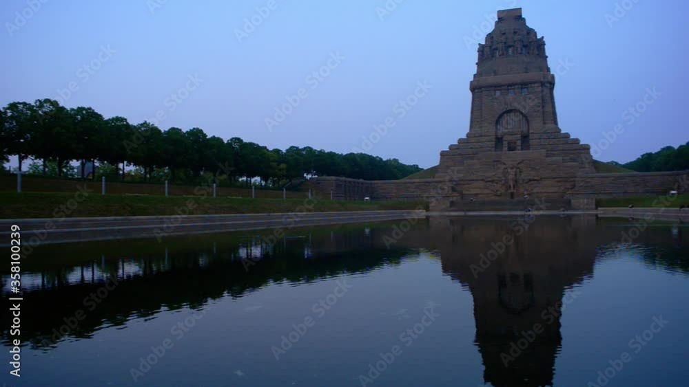 Leipzig, Germany Battles of the Nations monument in the evening Leipzig, Germany Battles of the Nations monument in the evening
