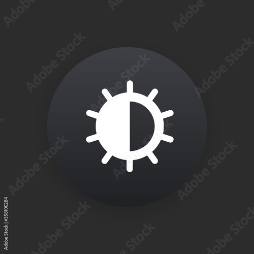 Brightness -  Matte Black Web Button
