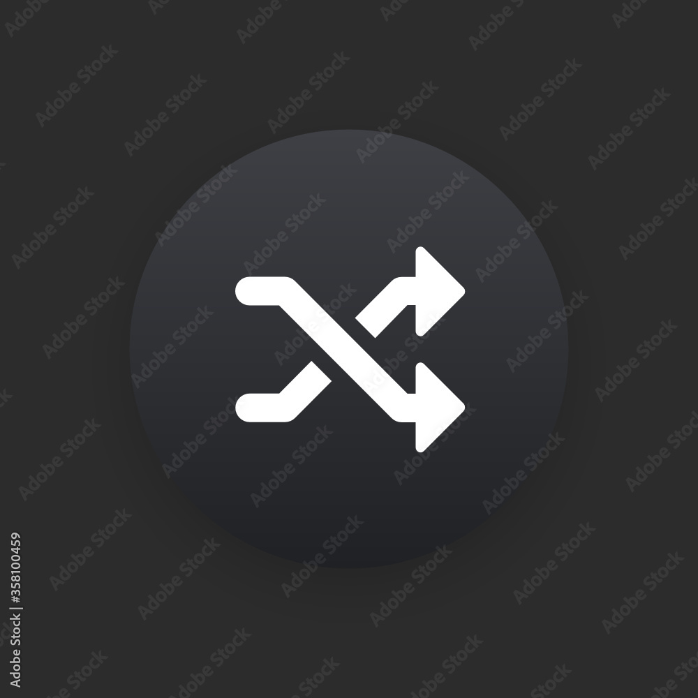 Shuffle - Matte Black Web Button Shuffle - Matte Black Web Button