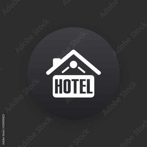 Hotel -  Matte Black Web Button