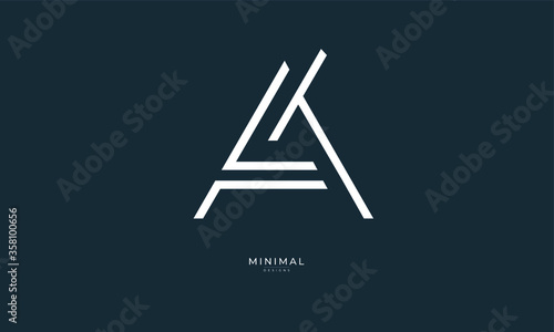 Alphabet letter icon logo AT or TA