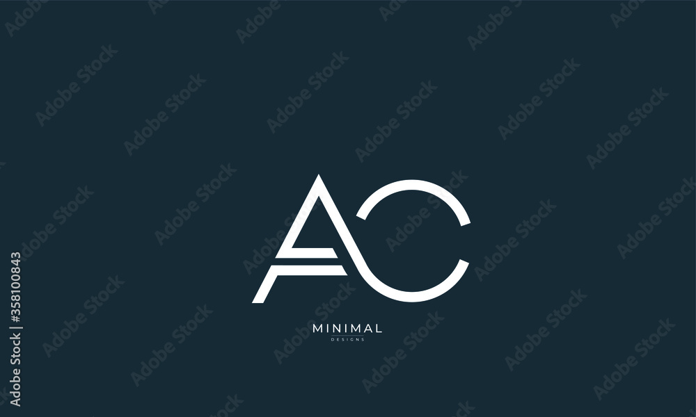 Alphabet letter icon logo AC Alphabet letter icon logo AC