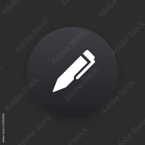 Pen -  Matte Black Web Button