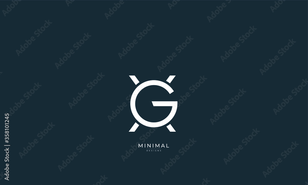 Alphabet letter icon logo XG or GX Alphabet letter icon logo XG or GX