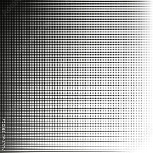 Fine grid. Figure from intersecting vertical and horizontal lines. Black and white abstract background. Vectorial geometric pattern.