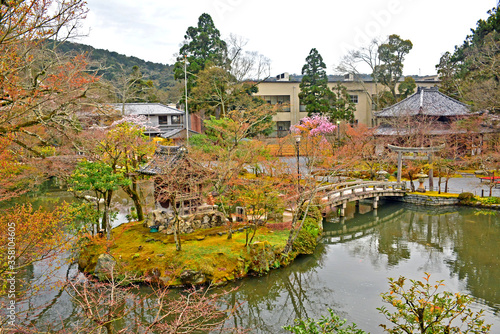 Eikando Zenrinji lake in Kyoto  Japan