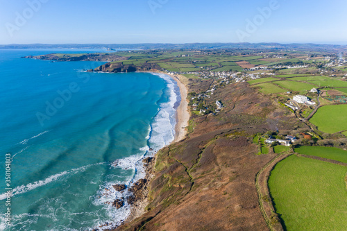 Aerial photograph of Rinsey, near Porthleven, Cornwall, England, United Kingdom