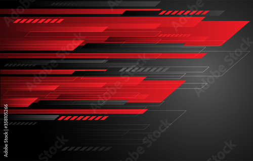 Abstract technology red grey speed on grey metallic design modern futuristic background vector illustration.
