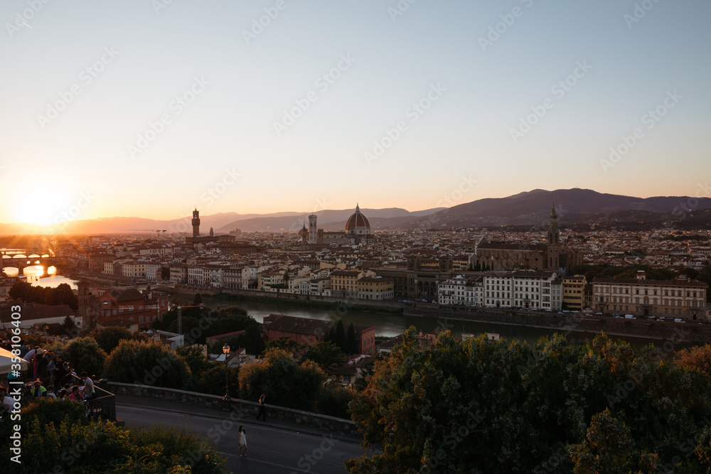 Panoramic view of Florence city from Piazzale Michelangelo