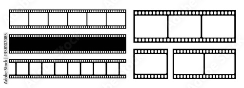 Vector blank cinema film strip.