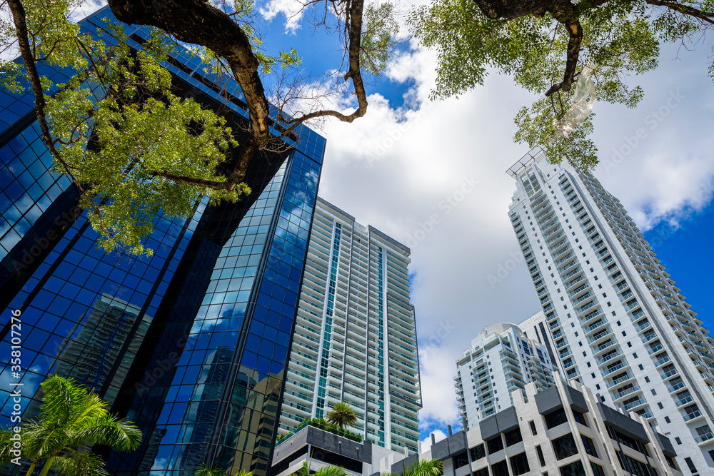 Obraz premium Downtown Miami Brickell Cityscape