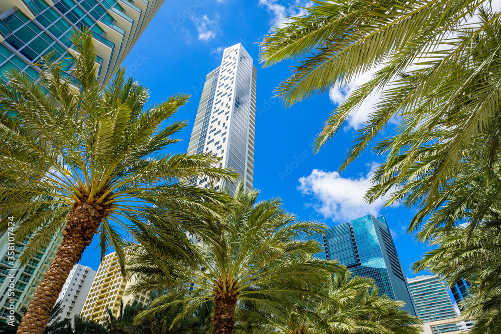 Fototapeta premium Downtown Miami Brickell Cityscape