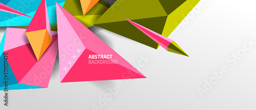 Trendy simple triangle abstract background, dynamic motion concept. Vector Illustration For Wallpaper, Banner, Background, Card, Book Illustration, landing page