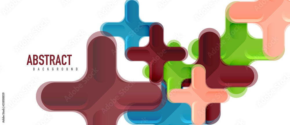 Glossy multicolored plastic style cross composition, x shape design, techno geometric modern abstract background. Trendy abstract layout template Glossy multicolored plastic style cross composition, x shape design, techno geometric modern abstract background. Trendy abstract layout template