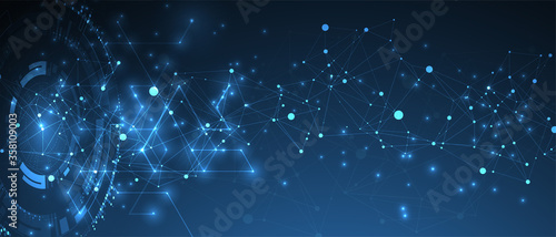 Abstract technology background. Hi-tech communication concept futuristic digital innovation background. Vector illustration