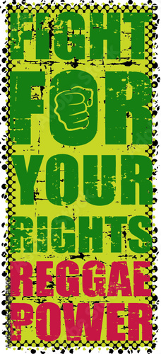 Grunge reggae artwork for t-shirt, poster...