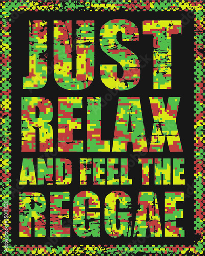 Grunge reggae artwork for t-shirt, poster...