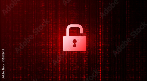 Abstract Vector Red Background. Malware, or Hack Attack Concept