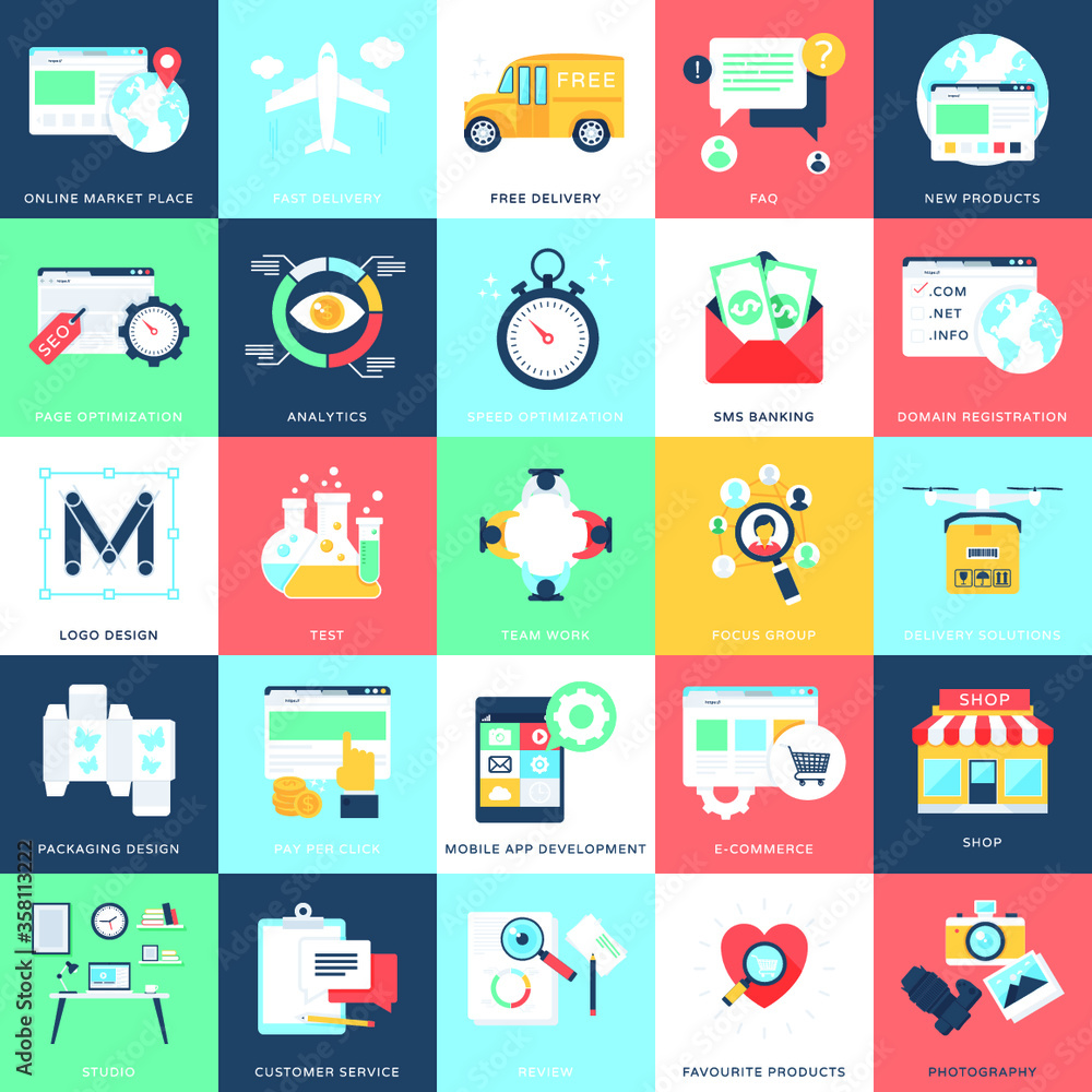 Concepts of Business Vector Icons Pack Concepts of Business Vector Icons Pack
