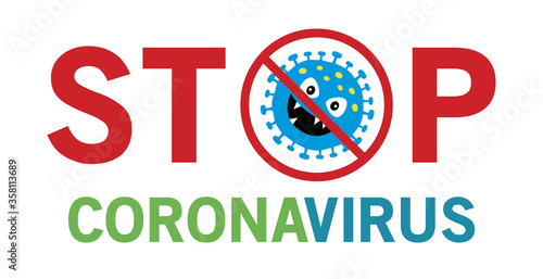 stop corona virus vector banner
