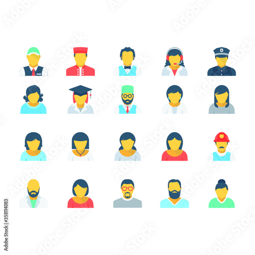 Professional Colored Vector Icons Set