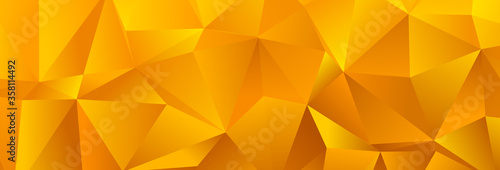 Golden Yellow Trendy Low Poly Backdrop Design