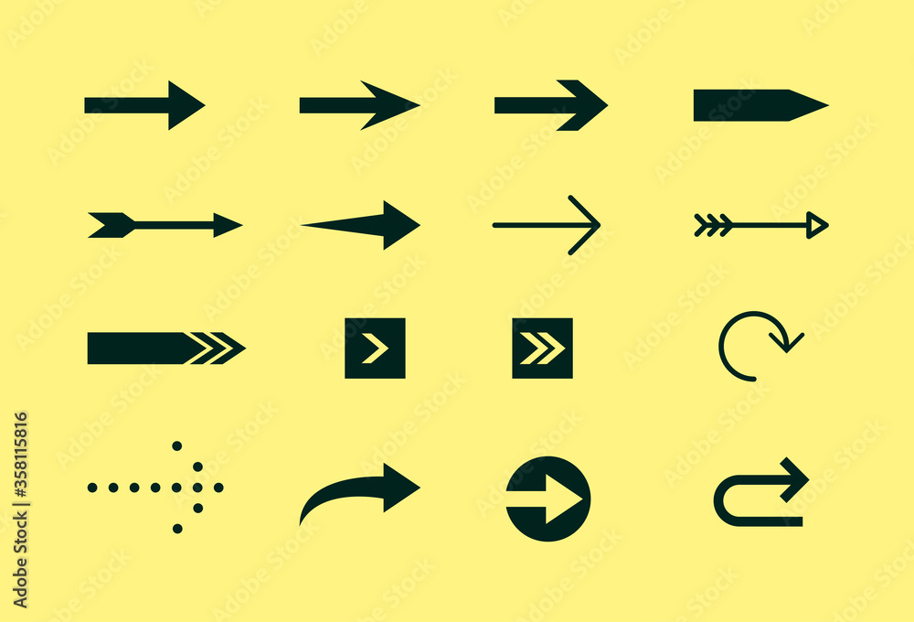 Vector Arrow simple flat sign Vector Arrow simple flat sign