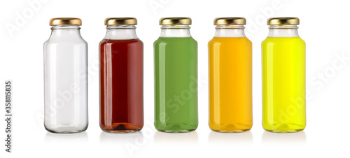 bottles juice isolated