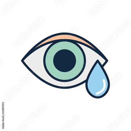 eye drop icon, line color style