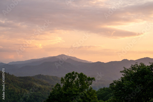 The Great Smoky Mountains at Sunset