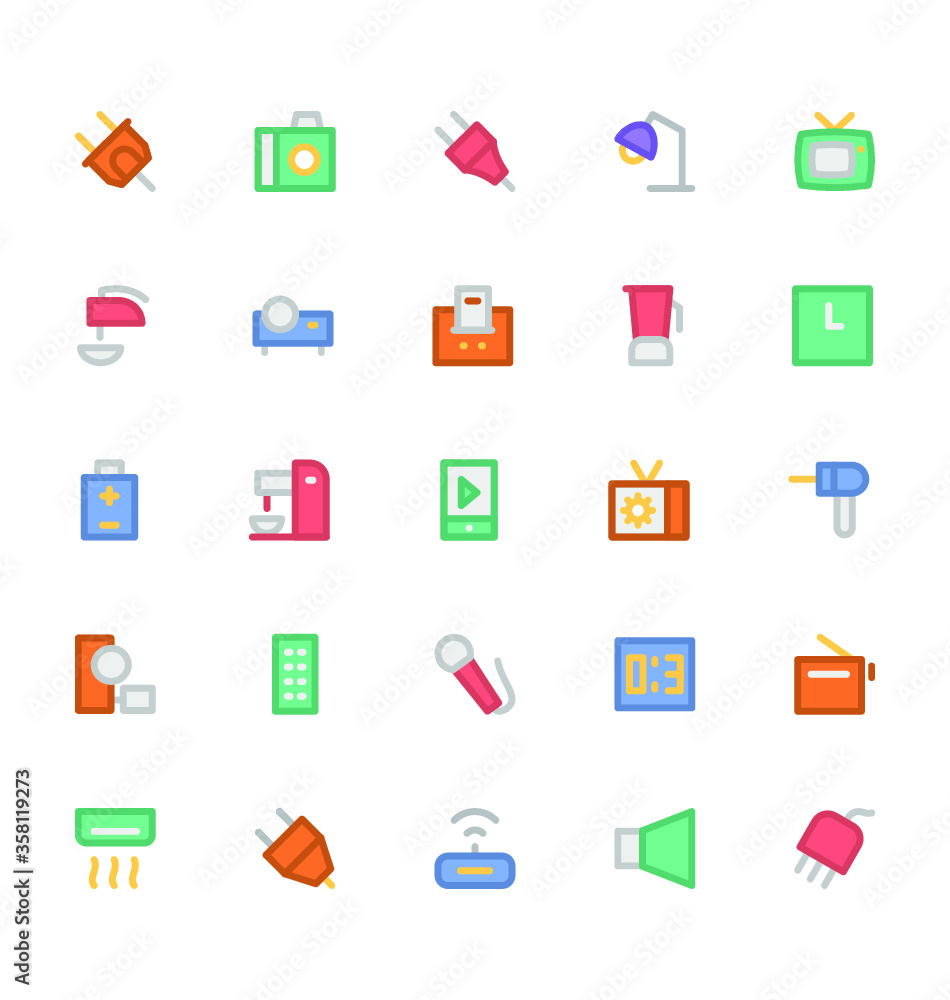 Electronics Bold Circular Vector Icons 5
Electronics Bold Circular Vector Icons 5