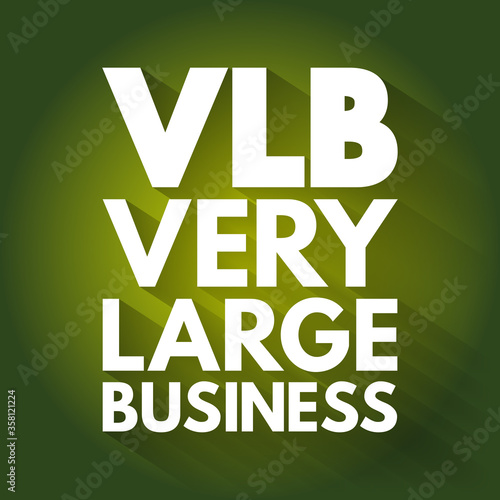 VLB - Very Large Business acronym, business concept background
