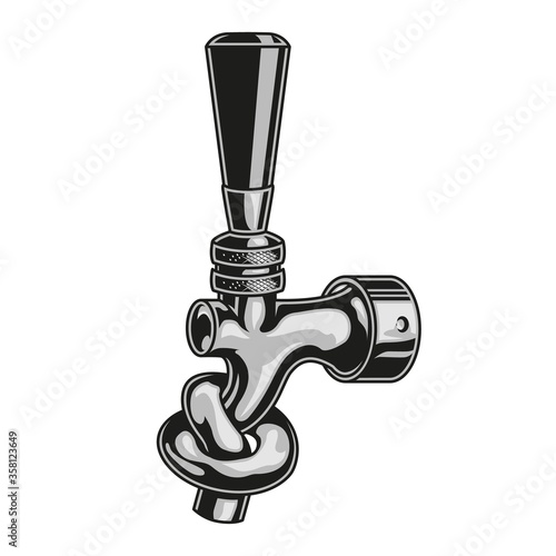 Vintage beer tap tied in knot