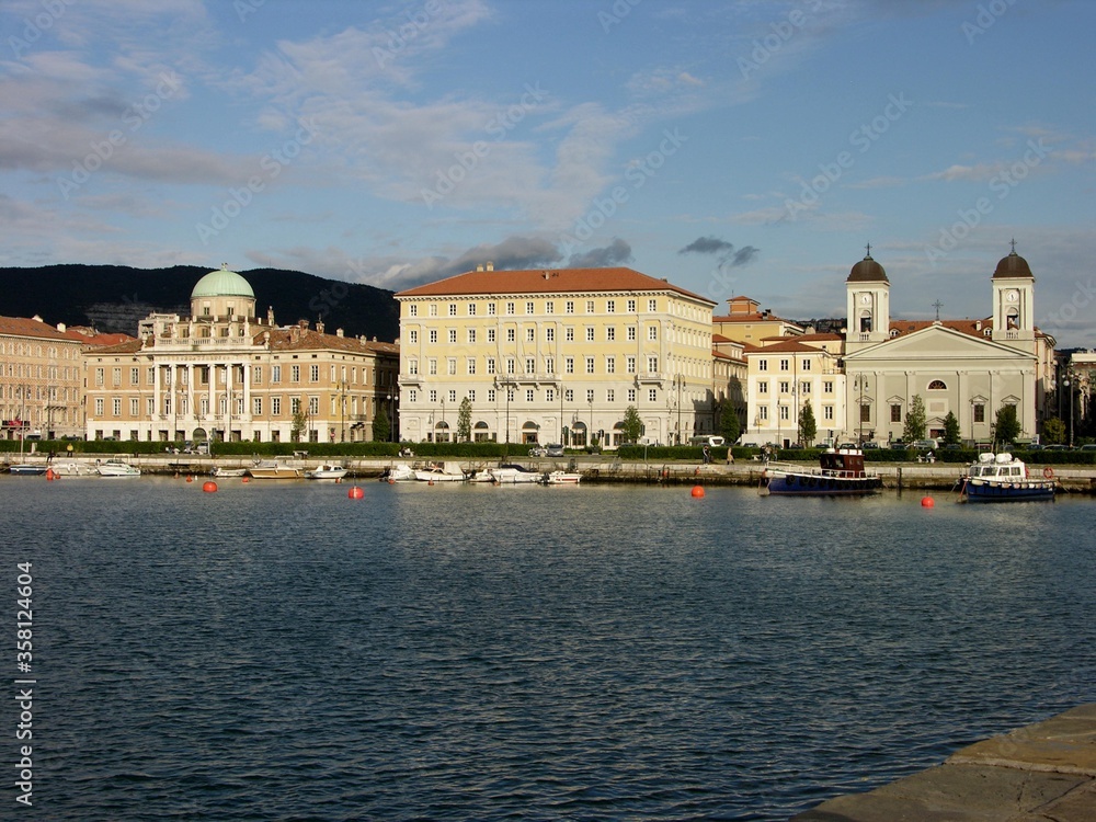 Trieste, Italy, Buildings on the Waterfront