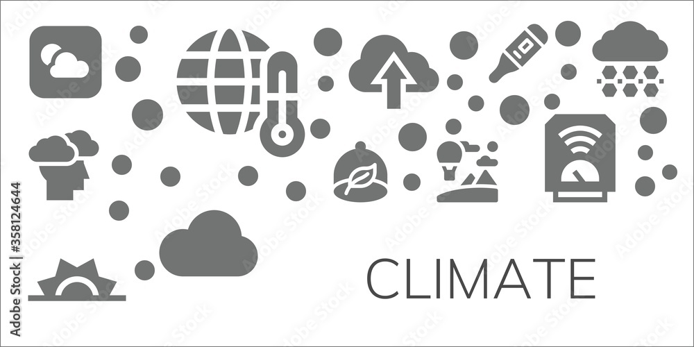 climate icon set