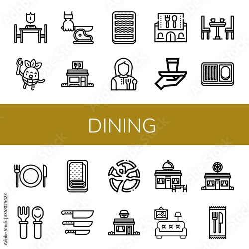 Set of dining icons