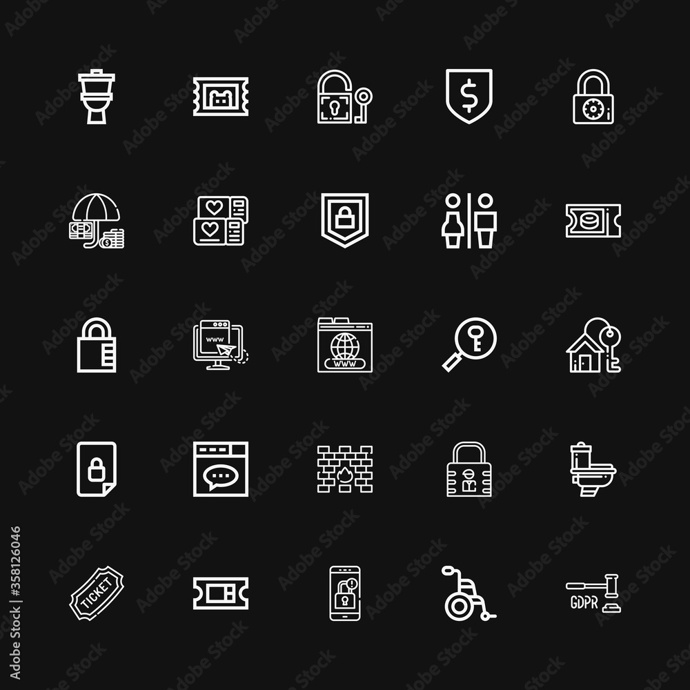 Editable 25 access icons for web and mobile Editable 25 access icons for web and mobile