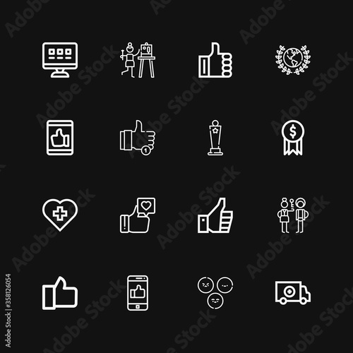 Editable 16 vote icons for web and mobile