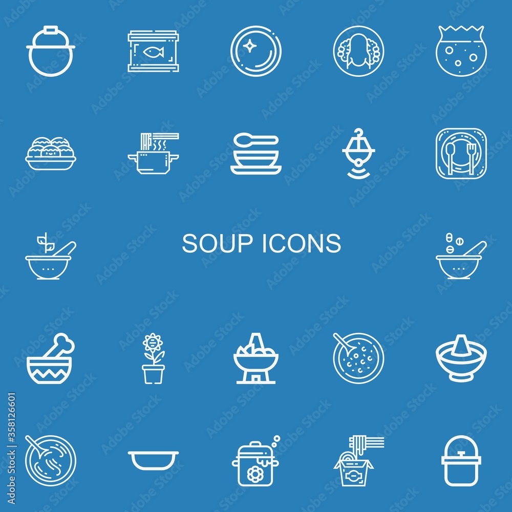 Editable 22 soup icons for web and mobile Editable 22 soup icons for web and mobile