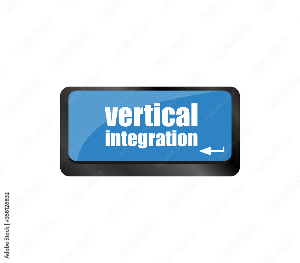 Computer enter keyboard keys with vertical integration words Computer enter keyboard keys with vertical integration words