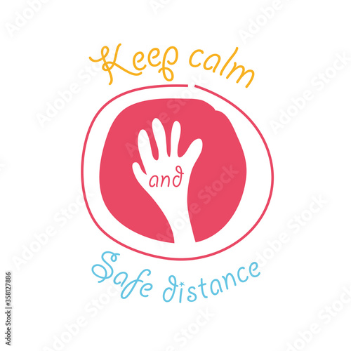 keep calm and keep your distance, banner
