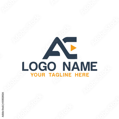 AC letter abstract vector logo design